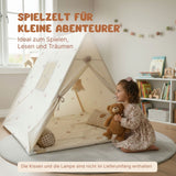 Spielzelt Kinderzelt Kuschelzelt Tipi für Kinder Indoor-Zelt Spielhaus