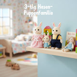 3-tlg. Hasen-Puppenfamilie Puppen Spielzeugfiguren Kinderspielzeug