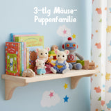 3-tlg. Mäuse-Puppenfamilie Puppen Spielzeugfiguren Kinderspielzeug