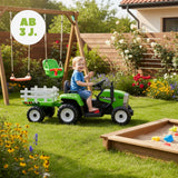 Elektro-Traktor für Kinder Elektroauto mit Anhänger Kinderfahrzeug