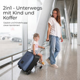 2in1 Kinderwagenkoffer Handgepäck Hartschalenkoffer Buggy Trolley
