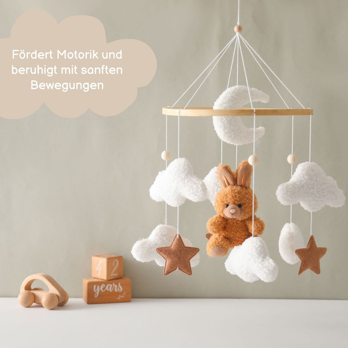 Babymobile Hase Hängemobile Mobile Babyspielzeug Schlafmobile
