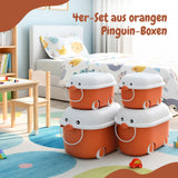 4er-Set Spielzeugkiste Spielzeug-Aufbewahrungsbox Truhe Organizer