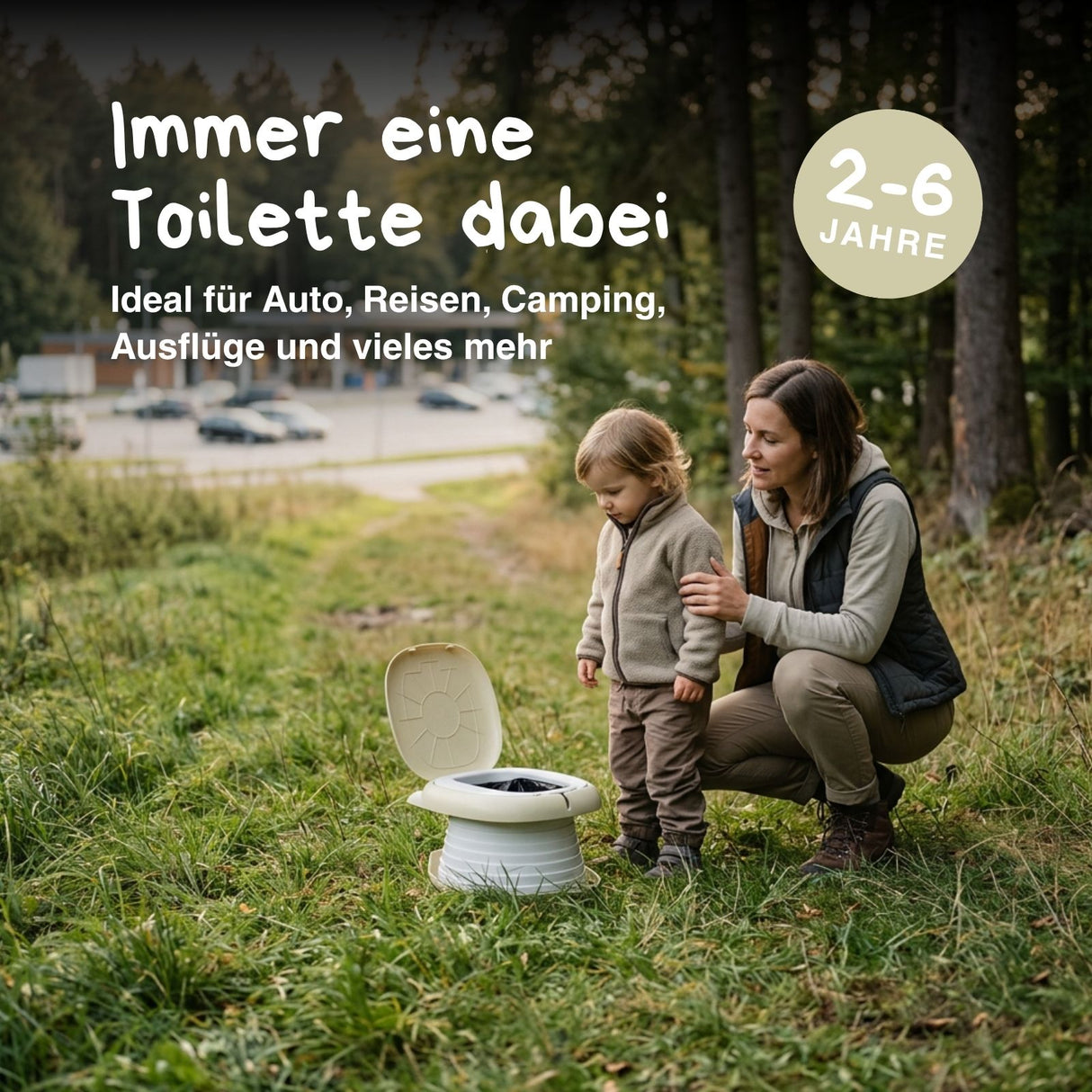 Tragbare Kindertoilette Bär Reise-Töpfchen Toilettentrainer Toilette