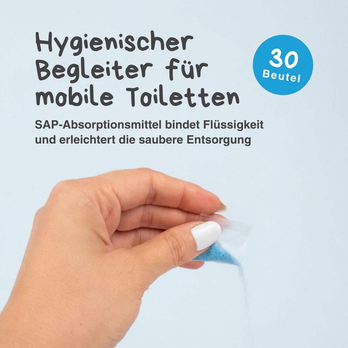 30 SAP-Absorptionsmittel-Tüten für Kindertoilette 144069 144070 144071