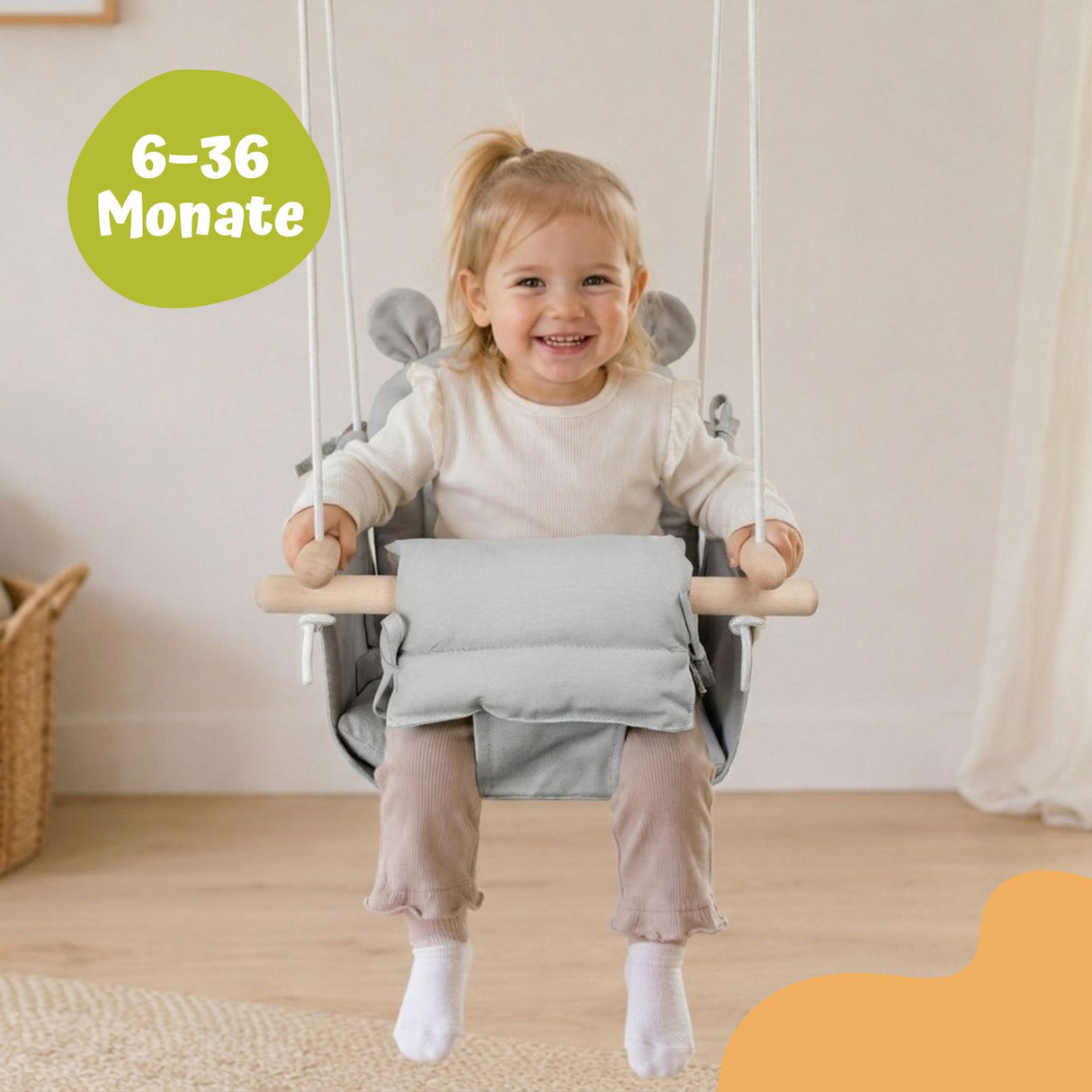 Babyschaukel Indoor Schaukelsitz mit Polsterung Kleinkindschaukel