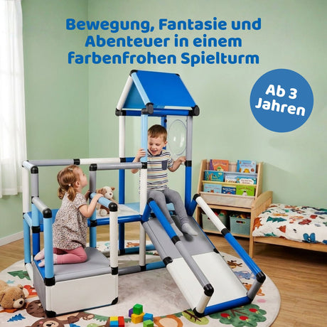 Klettergerüst für Kinder mit Rutsche Kletterturm Spielturm Spielplatz