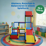 Klettergerüst für Kinder mit Rutsche Spielturm Kletterturm Spielplatz