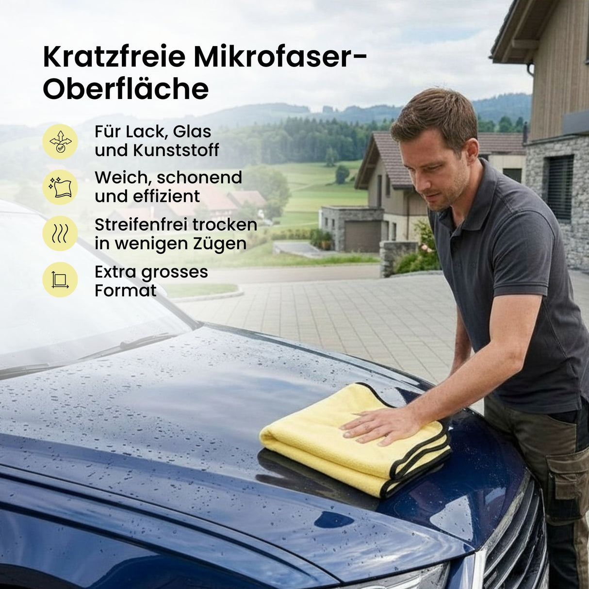 Mikrofaser Auto-Trockentuch Pflegetuch Autopflegetuch Reinigungstuch