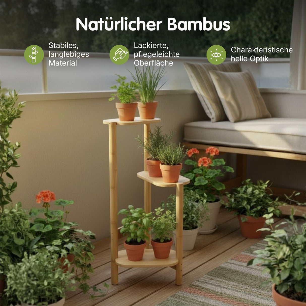 Pflanzentreppe Pflanzenregal Blumenständer Blumenregal Pflanzenständer