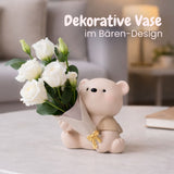 Sitzender Bär-Vase Blumenarrangement Dekoration Wohnaccessoire