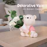 Sitzender Bär-Vase Dekoration Blumenarrangement Wohnaccessoire