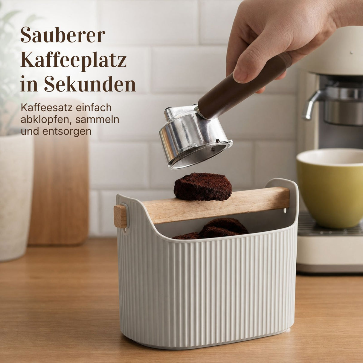 Kaffeesatz-Abklopfbehälter Abschlagbehälter Knock Box Kaffeesatzbox
