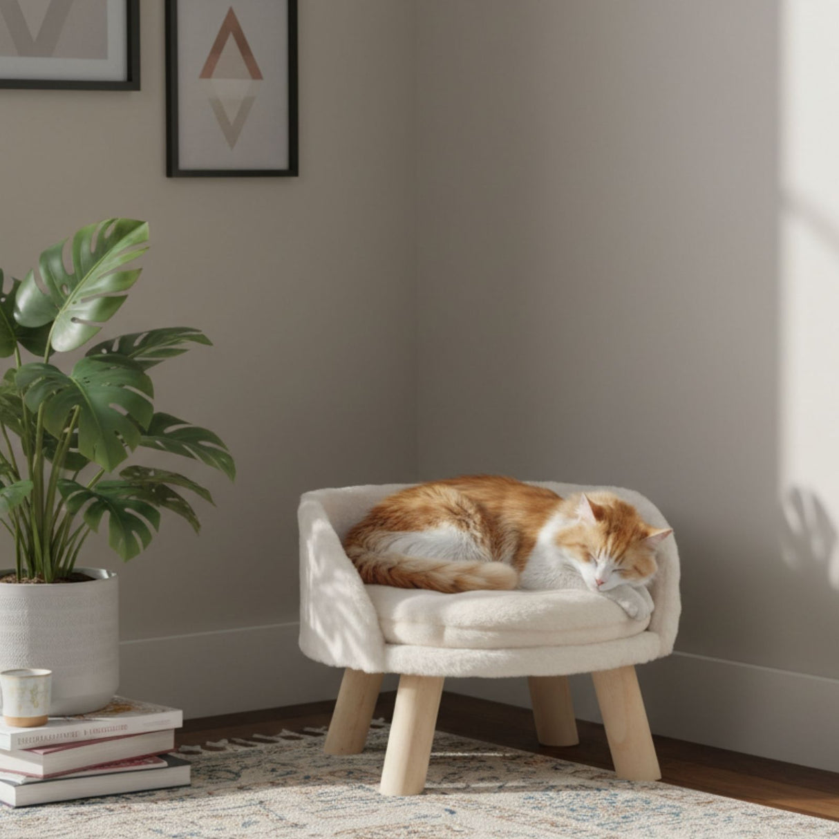 Katzenbett Grösse L mit Kissen Hochbett Liegeplatz Katzensofa