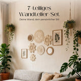 7-tlg. Set Boho-Wandteller Wanddeko Wandschmuck Dekoelement Boho-Stil