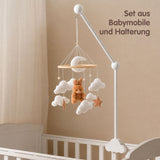 Mobile mit Halterung Hase Braun Babymobile mit Mobilearm