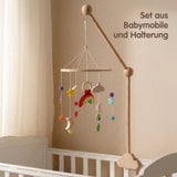 Mobile mit Halterung Regenbogen Babymobile mit Glockenhalter