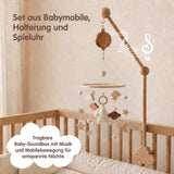 Mobile mit Halterung und Spieluhr Stern Weiss Einschlafhilfe mit Musik