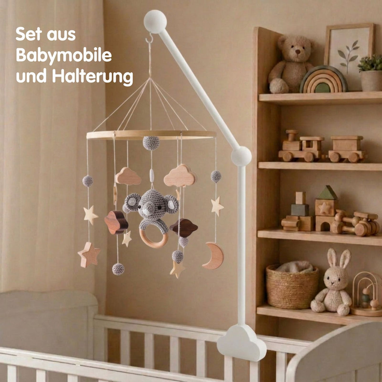 Mobile mit Halterung Elefant Babymobile mit Mobilearm