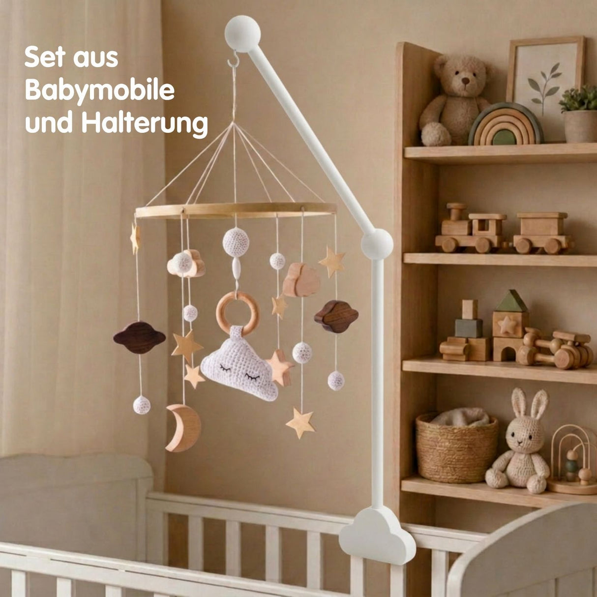 Mobile mit Halterung Wolke Babymobile mit Mobilearm
