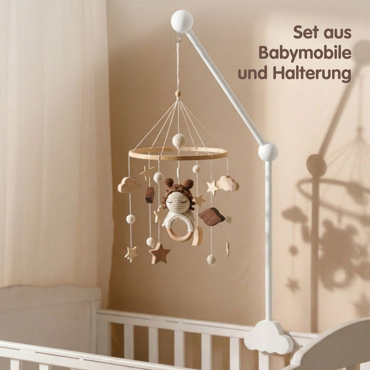 Mobile mit Halterung Engel Babymobile mit Mobilearm