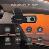 4K Dual-Dashcam mit Hardwire-Kit Auto-Kamera mit Stromanschluss-Set