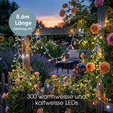 LED-Gartenbeleuchtung 8.6m Dekoleuchte Ambientebeleuchtung Lichtdeko