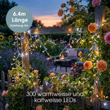 LED-Gartenbeleuchtung 6.4m Dekoleuchte Ambientebeleuchtung Lichtdeko