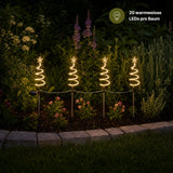 4er-Set LED-Dekoleuchte Gartenbeleuchtung Spiralbaum Solarleuchte