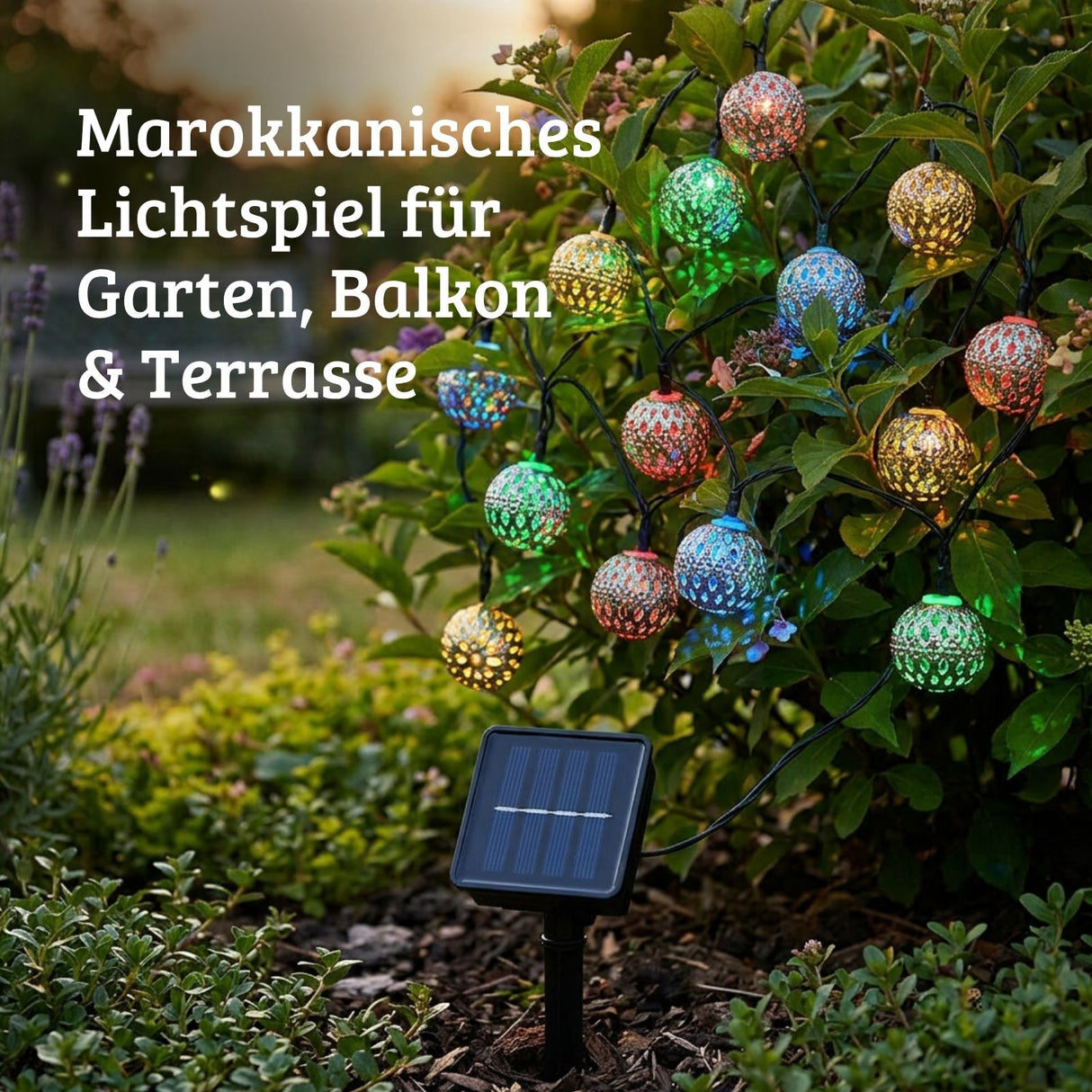 Marokkanische LED Outdoor-Dekoleuchte 4.8m Solar-Gartenbeleuchtung