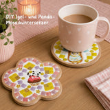2er-Set DIY-Mosaik-Untersetzer Igel Panda Untersetzer-Bastelset