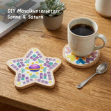 2er-Set DIY-Mosaik-Untersetzer Sonne Saturn Untersetzer-Bastelset