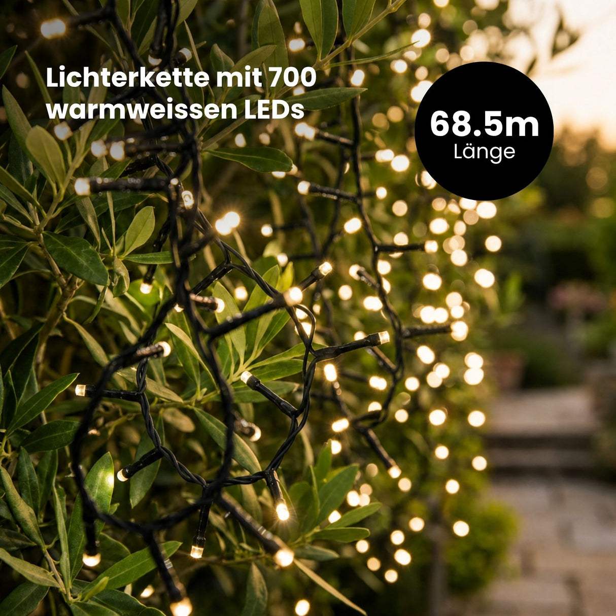 LED-Gartenbeleuchtung 67.9m Outdoor-Dekoleuchte Gartenleuchte
