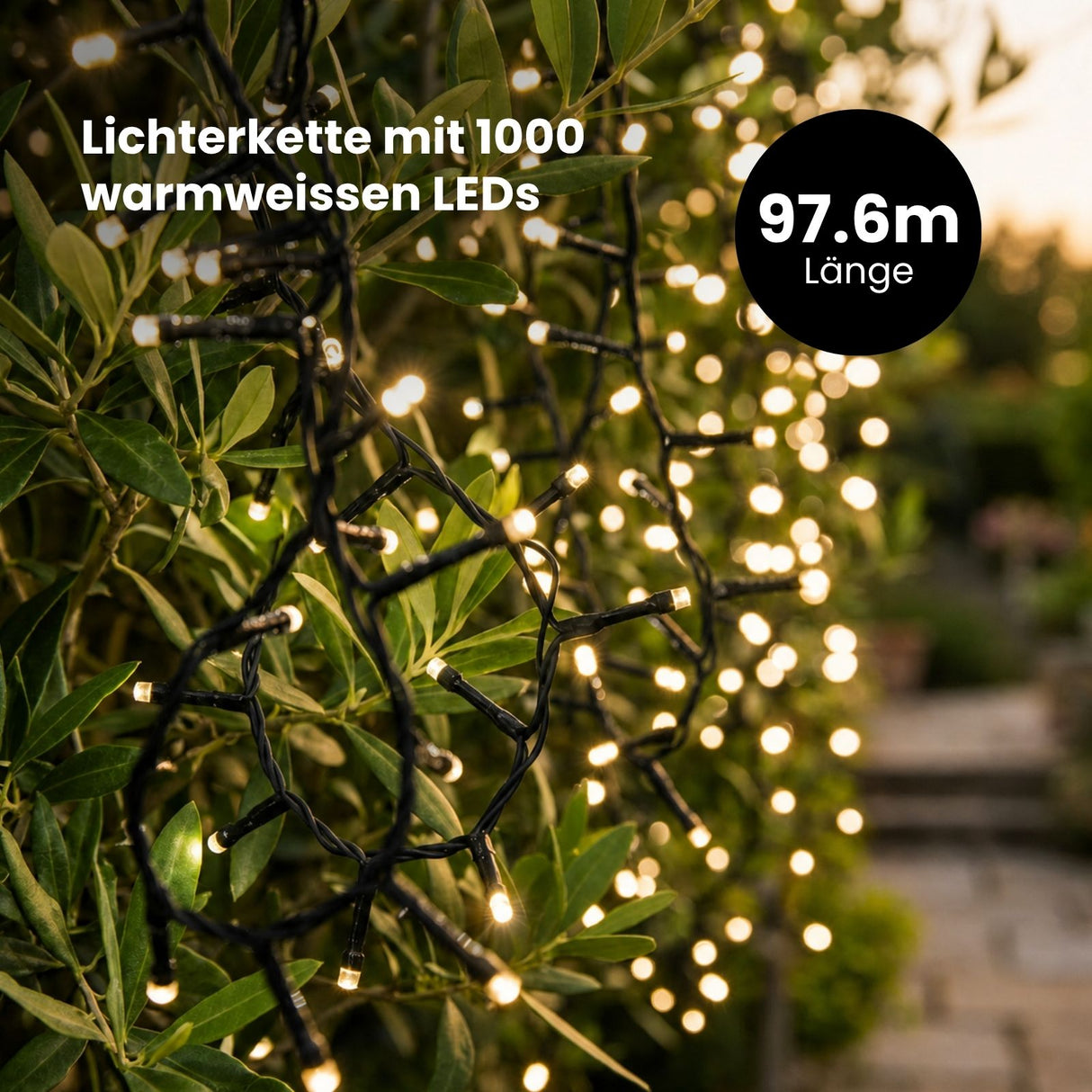 LED-Gartenbeleuchtung 97m Outdoor-Dekoleuchte Gartenleuchte