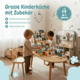 Kinderküche mit Frühstücksset Kaffeeautomat Mikrowelle Küchenmaschinen