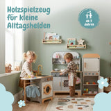 3-tlg. Kinder Haushalts-Spielset Kinderküche Kühlschrank Waschmaschine