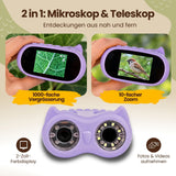 2-in-1 Kindermikroskop und -teleskop Digitalmikroskop Handmikroskop