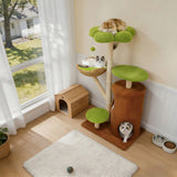 Kratzbaum mit Korb und Höhlen Katzenbaum Katzenspielzeug Kletterbaum
