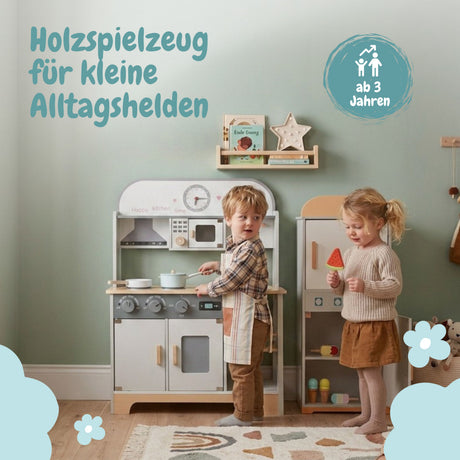 2-tlg. Kinder Haushalts-Spielset Kinderküche Kühlschrank