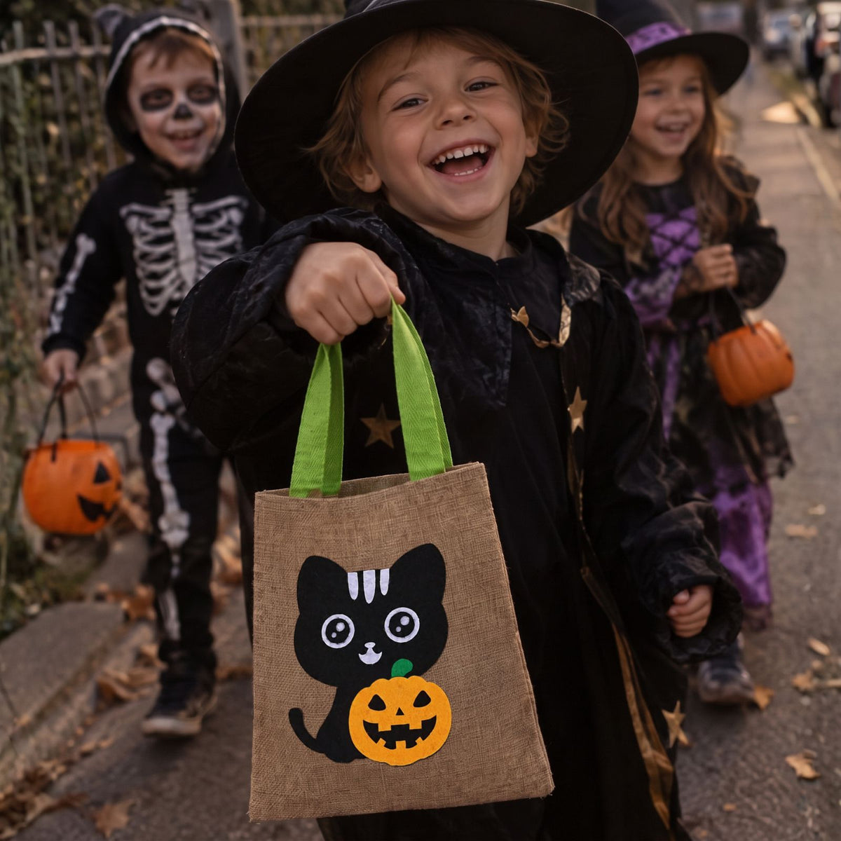 Halloween-Süssigkeitentasche Trick-or-Treat-Tasche Beutel Leinenbeutel