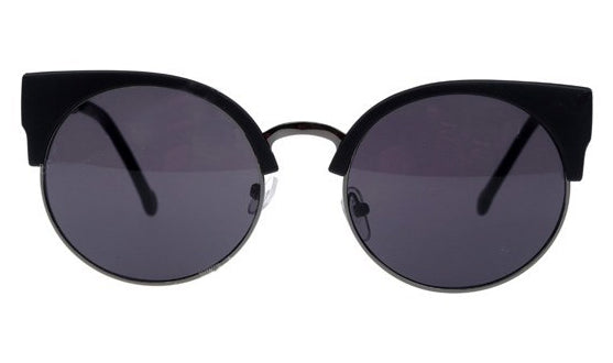 Cat Eye Vintage Retro 80er Sonnenbrille UV400 - Schwarz