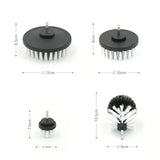 4-tlg. Nylonbürsten-Set Bürstenaufsatz für Akkuschrauber/Bohrmaschine
