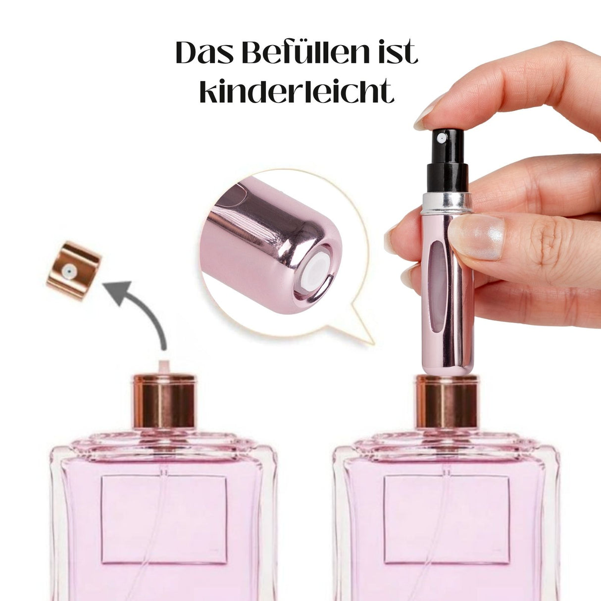 5ml Mini-Parfümzerstäuber Parfum Vaporisateur Pink