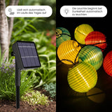 6.5m Solar Lampion-Lichterkette LED-Lichterkette Leucht-Girlande bunt