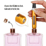 2er-Set Mini-Parfümzerstäuber 8ml Parfum Vaporisateur Goldig Matt-Goldig