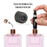 2er-Set Mini-Parfümzerstäuber 5ml Parfum Vaporisateur Pink Schwarz
