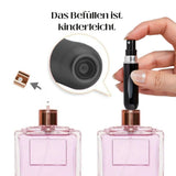 2er-Set Mini-Parfümzerstäuber 5ml Parfum Vaporisateur Silbrig Schwarz