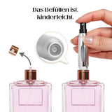 2er-Set Mini-Parfümzerstäuber 5ml Parfum Vaporisateur Matt-Goldig Silbrig