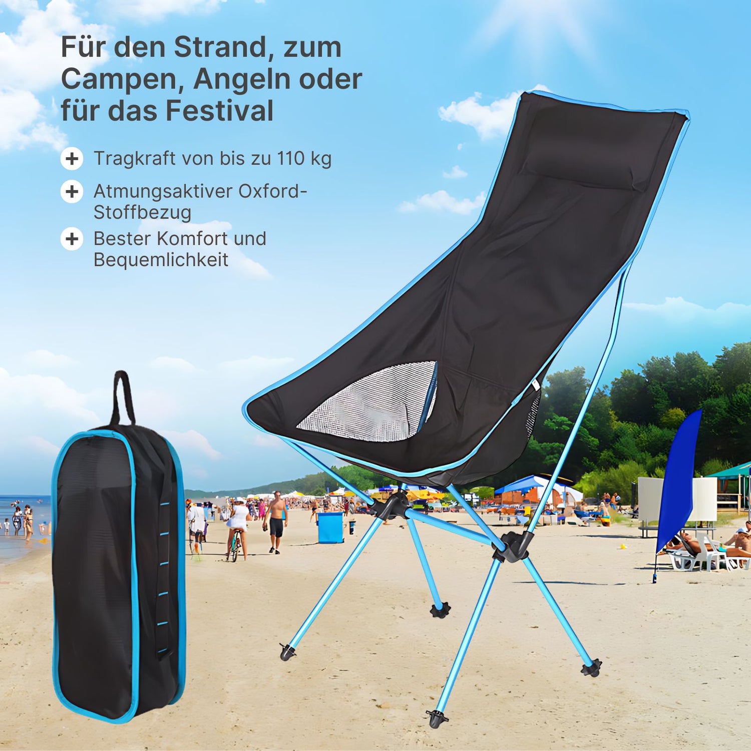 Campingstuhl Strandstuhl Outdoor-Stuhl Klappstuhl –