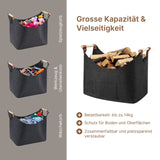 Filzkorb Holzkorb Kaminkorb Brennholz-Tasche Filz-Aufbewahrungskorb